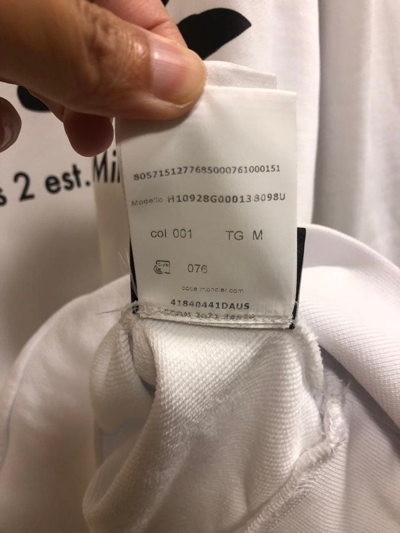 MONCLER トレーナー 白 スウェット オーバーサイズ 2 GENIUS