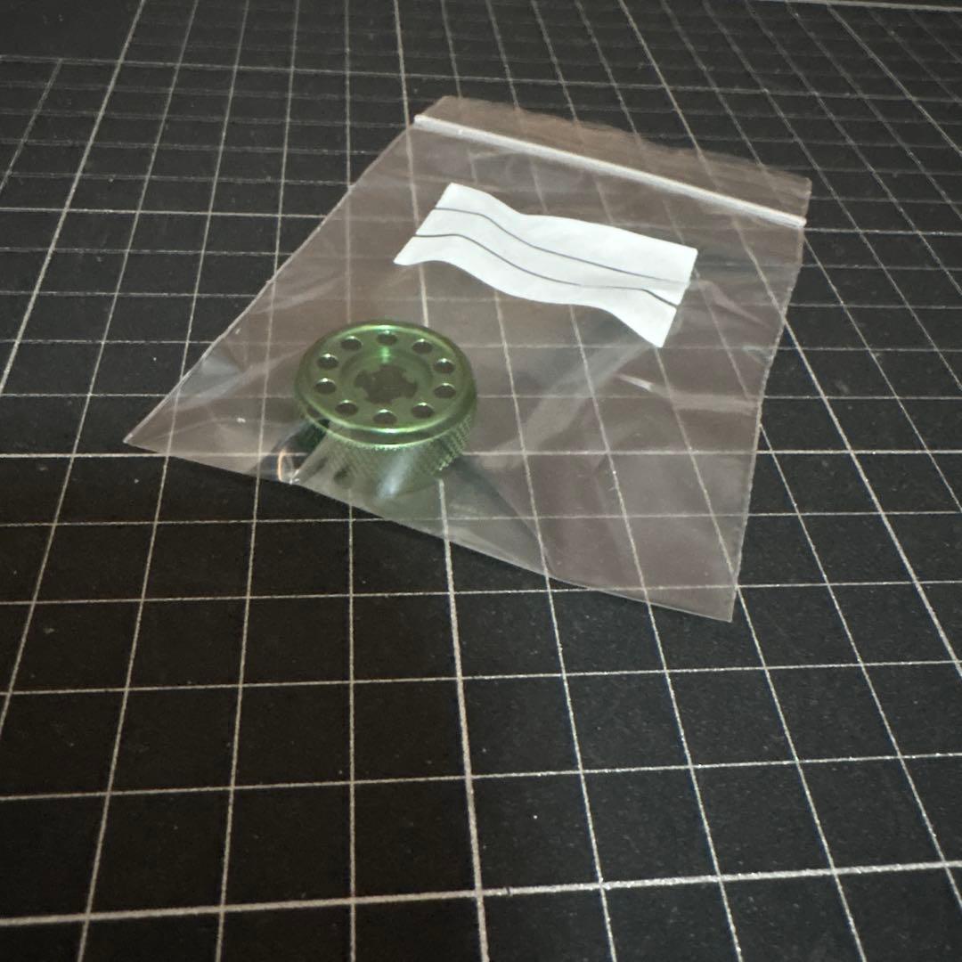 WCS ABU カーディナル3 33 C3用　ドラグノブ　グリーン　アルマイト