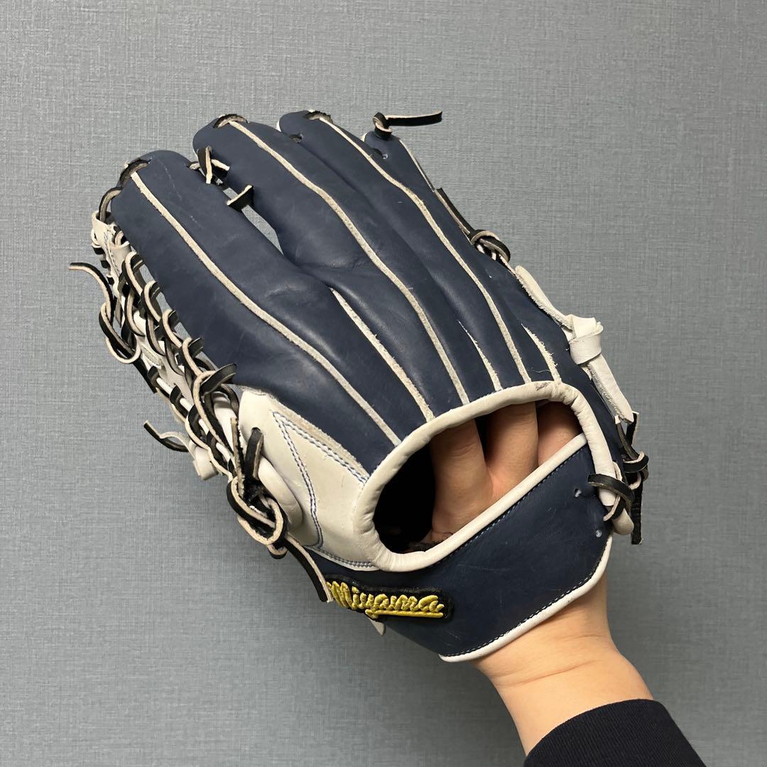 1101 ミヤマ 型抜群 極美品 即戦力 硬式兼軟式 外野手用グローブ 左投げ