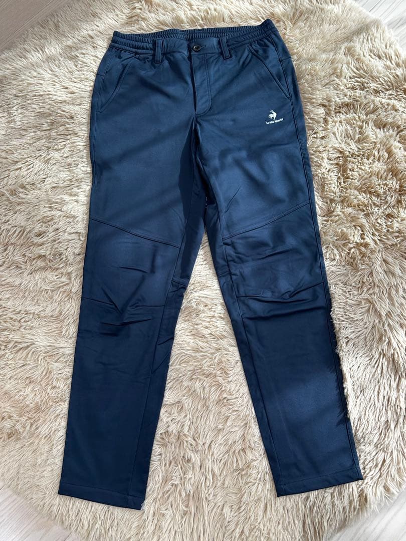 値下可／le coq sporting GOLF／上下セット／裏ボア／M／紺色