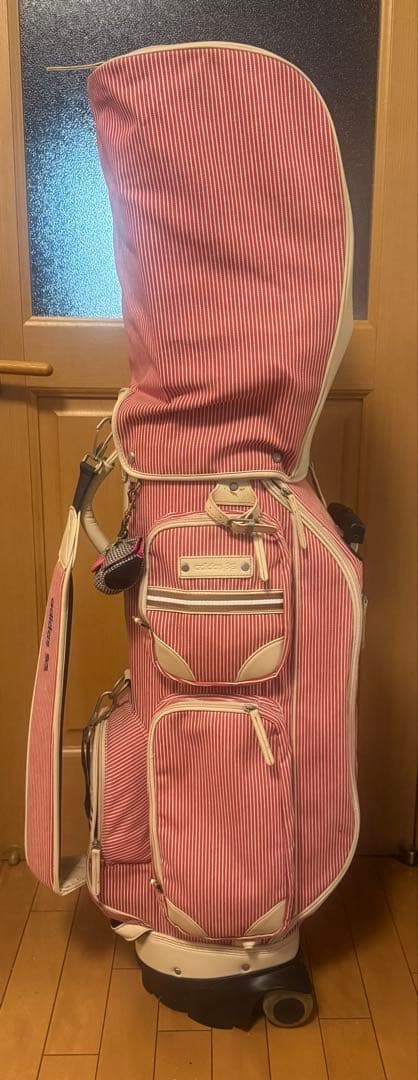 アディダス　キャスター付き　ゴルフ　キャディバック　ヒッコリー生地