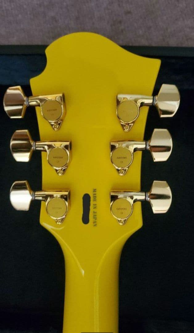 hide ギター イエローハート Burny　MG-165HY 未使用に近い