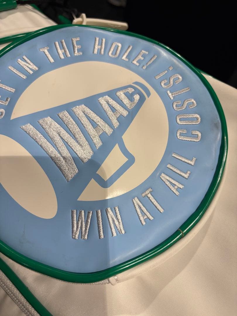 まる　希少　WAAC キャディバック　ホワイト/グリーン