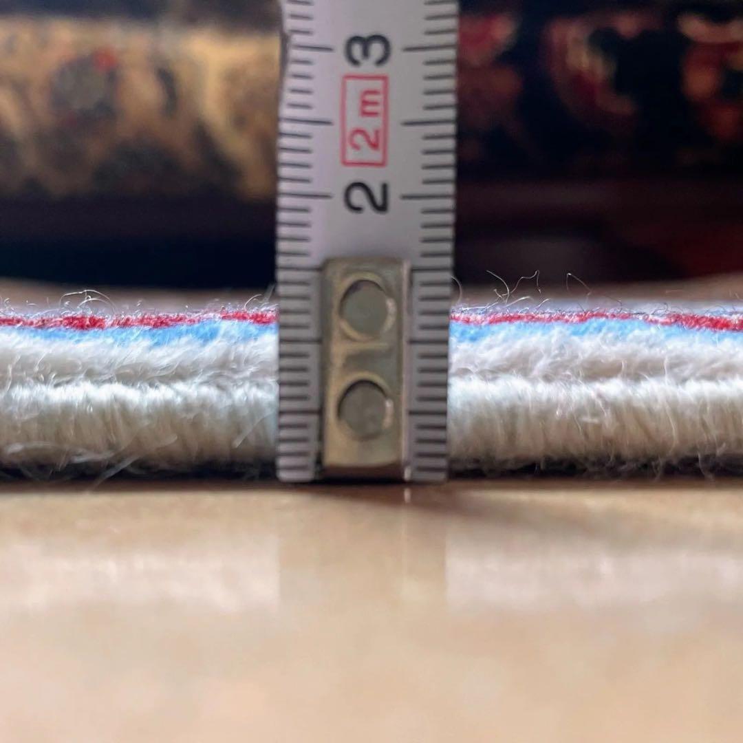 ペルシャ絨毯 玄関マット 本物 ムード産 手織り絨毯 ペルシャラグ57/88cm