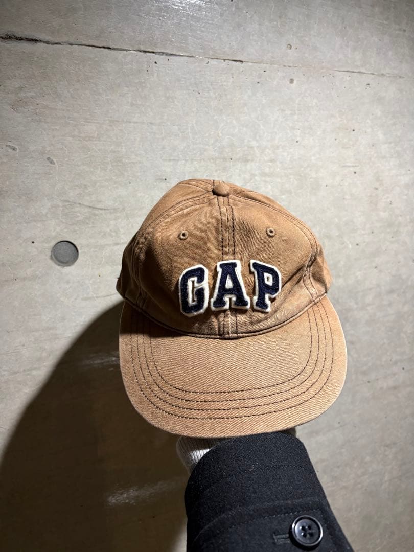 90's old gap ブラウン cap オールドギャップ　刺繍 デッド