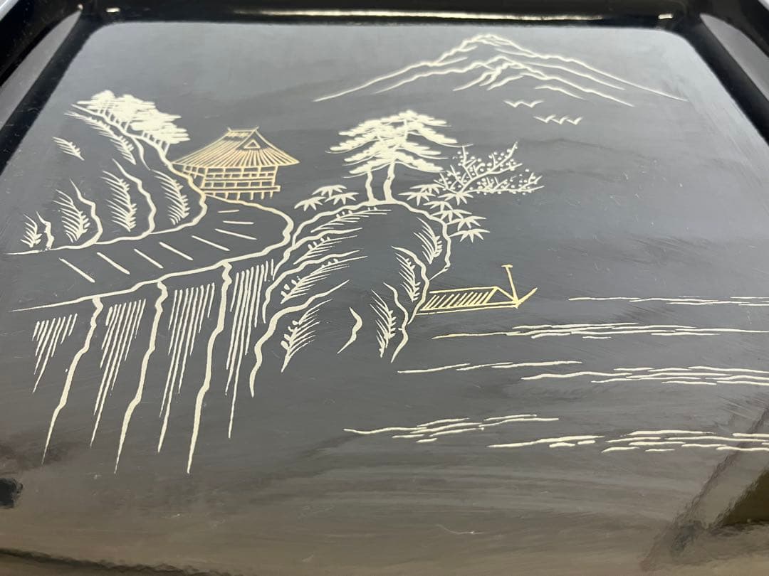 会席盆　漆器　工芸品　15枚セット　アンティーク