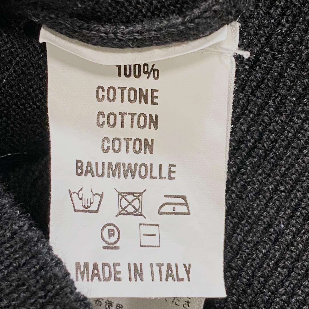 【美品】イタリア製 BEAMSf コットンニット ビームスエフ　ブラック　長袖