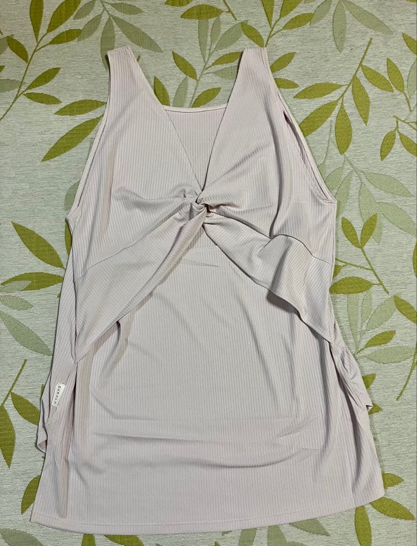 【SUKALA】ドローイングフラワーセパレートタンクトップ LL ピンク