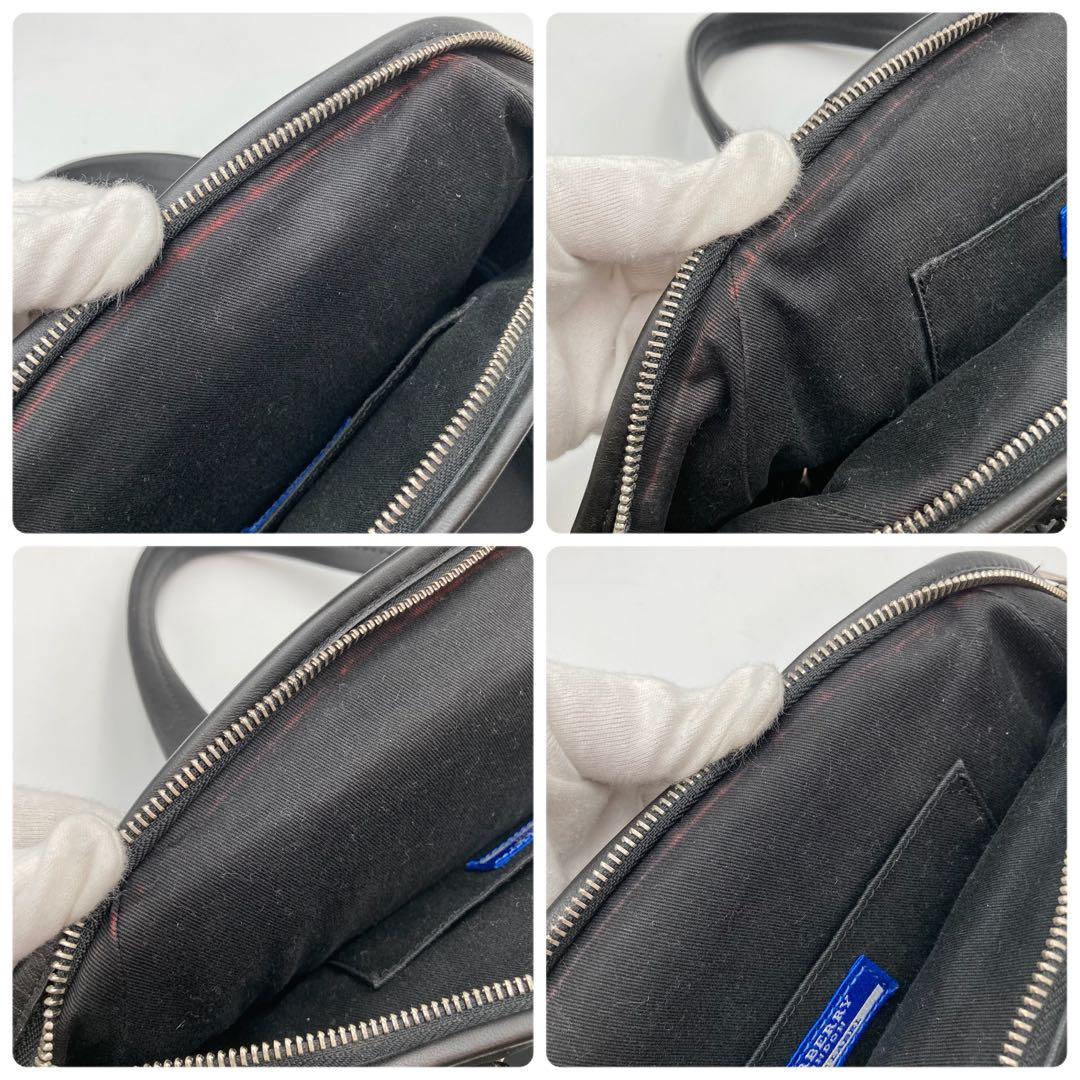 コーラの泡✨ バーバリーブルーレーベル ハンドバッグ 黒×ノバチェック