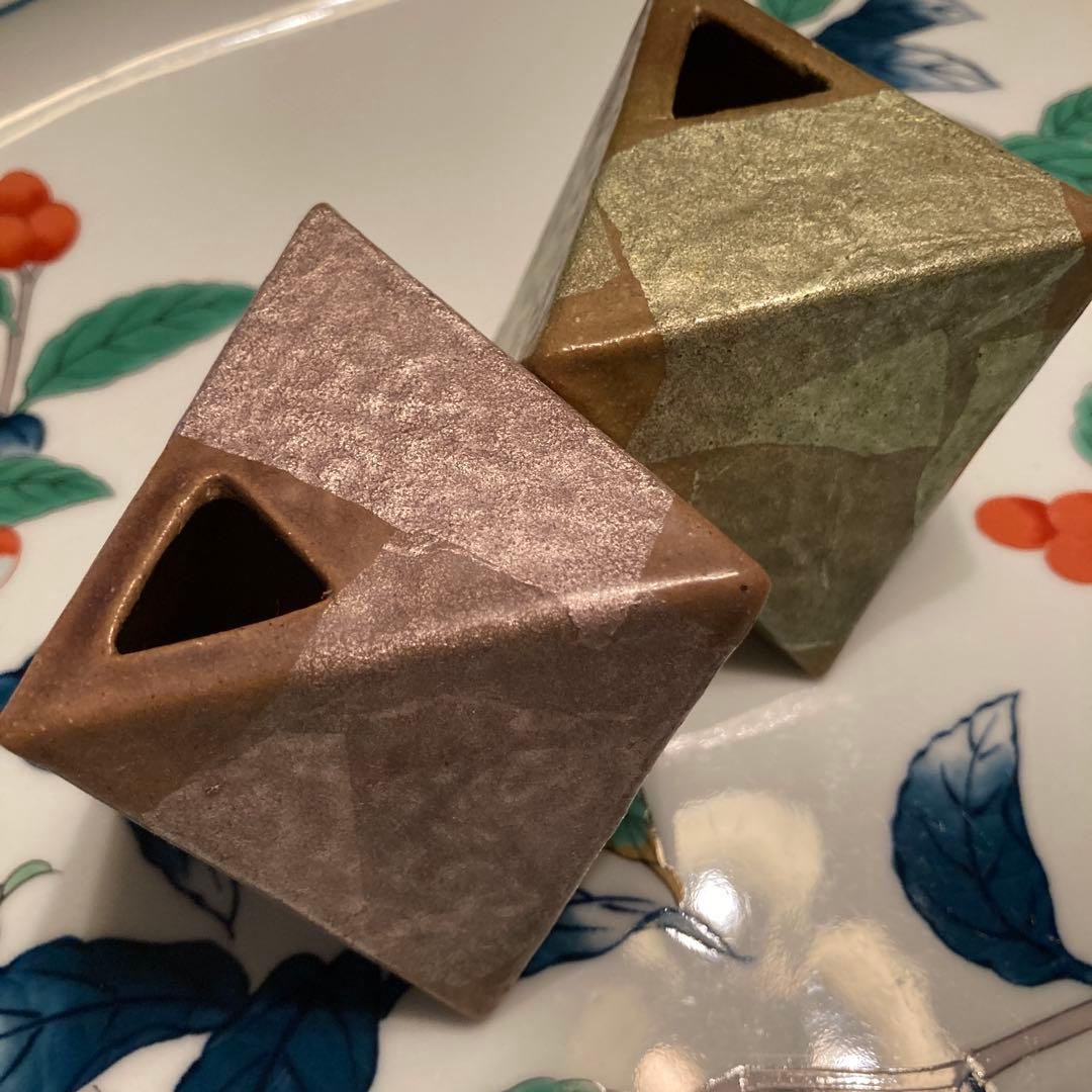 一輪挿しペア　12年前に買いました。焼きが美しいです。素朴で置き方に工夫できます