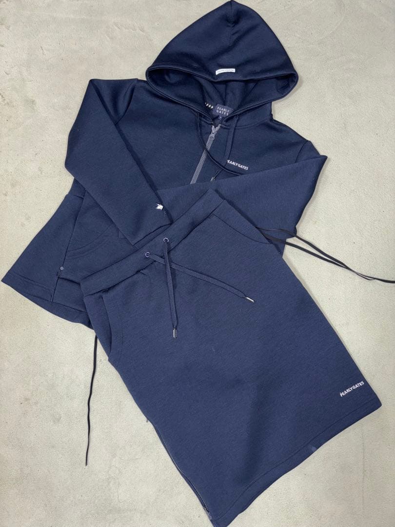 （美品）パーリーゲイツ 、高機能スウェット素材、セットアップ、サイズ0