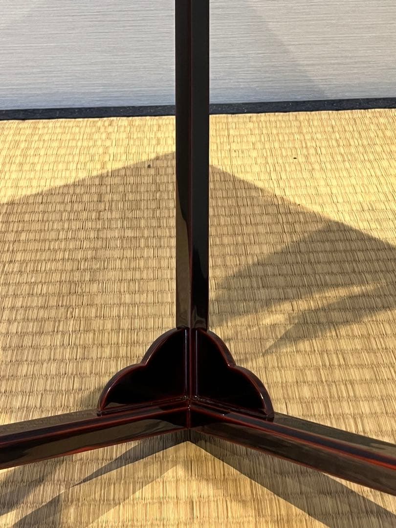 輪島塗 糸巻透し二重棚 共箱 炉・風炉用 茶道具