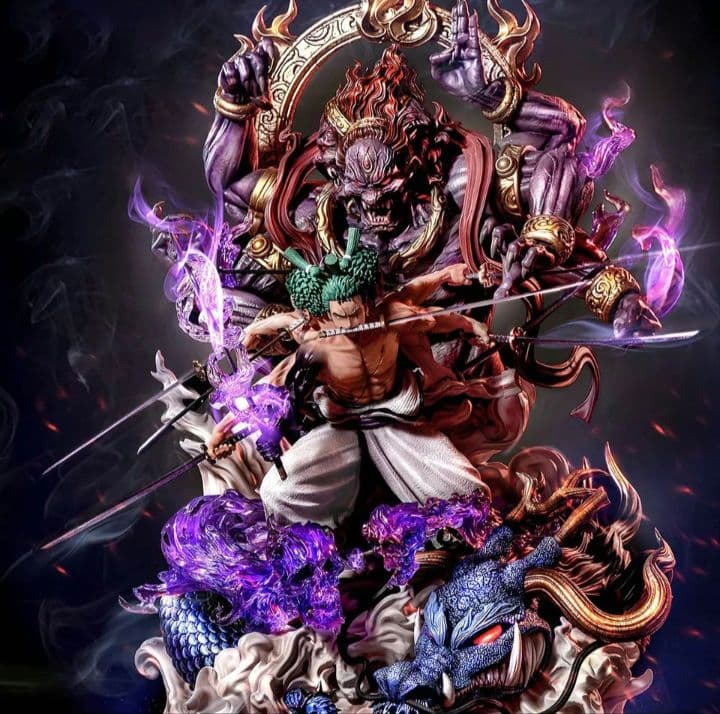 特大サイズ 日本未発売  ロロノア・ゾロ フィギュア ガレージキット 鬼気九刀流