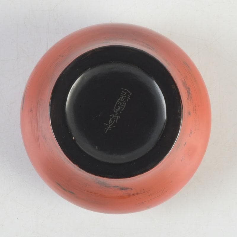 茶道具　青紫園造　根来塗　正倉院御物薬壷形　茶入　共箱　V　9741