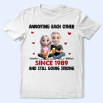 3D Effect Couple Annoying Each Other - Supsuppy T Shirt