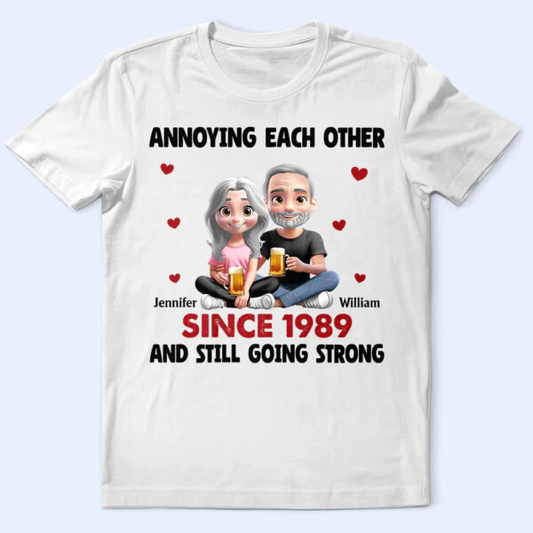 3D Effect Couple Annoying Each Other - Supsuppy T Shirt