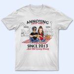 Annoying Each Other Still Going Strong Cartoon - Birthday, Anniversary, Loving Gift For Couple, Husband, Wife, Parents - Supsuppy T Shirt