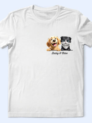 Dog Cat Mom Dad Pet Lover 3D Effect - Supsuppy T Shirt