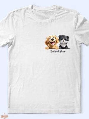 Dog Cat Mom Dad Pet Lover 3D Effect - Supsuppy T Shirt