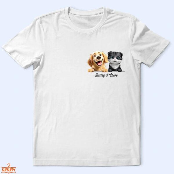 Dog Cat Mom Dad Pet Lover 3D Effect - Supsuppy T Shirt