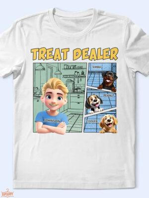 Funny Comic Pet Lover Treat Dealer Cute Dog Cat - Supsuppy T Shirt