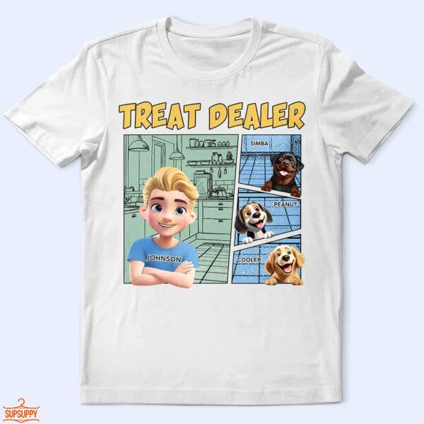 Funny Comic Pet Lover Treat Dealer Cute Dog Cat - Supsuppy T Shirt