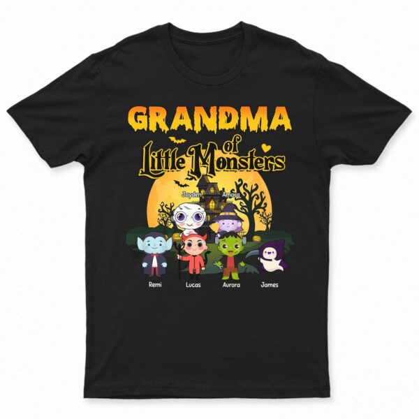 Grandma Of Little Monsters Character Costumes - Halloween Gift For Grandma, Grandparents, Mom, Dad, Family - Supsuppy T Shirt