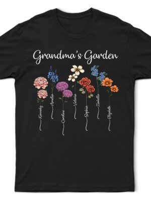 Grandma's Garden Birth Flower Bouquet - Supsuppy T Shirt