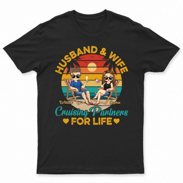 Husband And Wife Cruising Partners For Life Beach Traveling Couples - Anniversary, Birthday Gift For Spouse, Boyfriend, Girlfriend - Supsuppy T Shirt