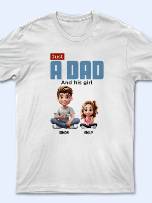 Just A Dad And His Girl 3D Cartoon - Supsuppy T Shirt