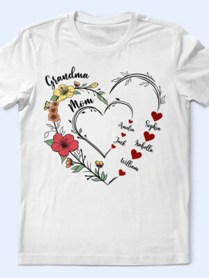 Mom's Grandma's Sweethearts Flower - Supsuppy T Shirt