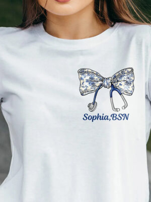Nurse Toile Bow Coquette - Supsuppy T Shirt
