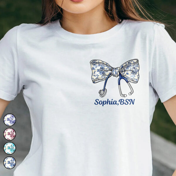 Nurse Toile Bow Coquette - Supsuppy T Shirt