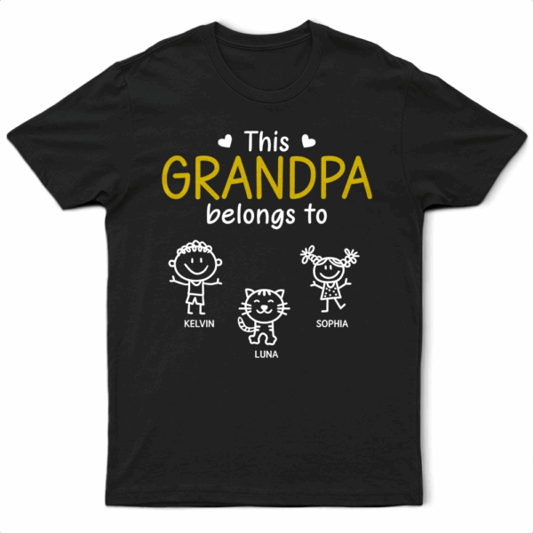 This Grandpa Belongs To Kid Stick Figures - Supsuppy T Shirt