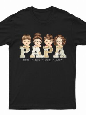 Vintage Map Papa Title - Birthday, Loving Gift For Dad, Father, Papa, Grandpa, Grandfather - Supsuppy T Shirt