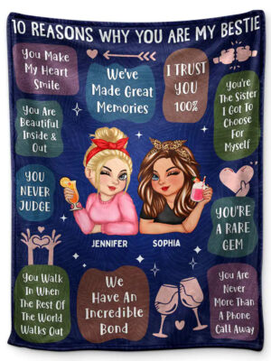 10 Reasons Why You Are My Bestie Friendship - Supsuppy Sherpa Blanket