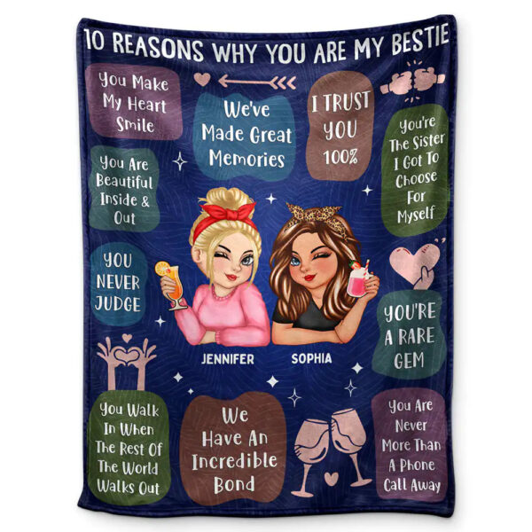 10 Reasons Why You Are My Bestie Friendship - Supsuppy Sherpa Blanket