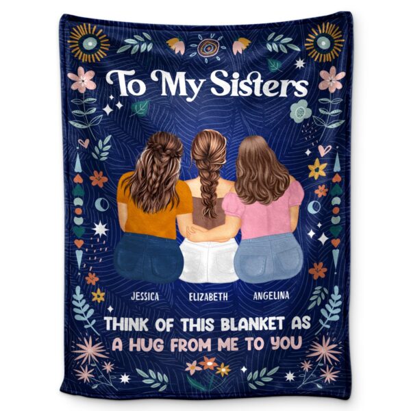 A Hug From Me To You - Gift For Sisters And Best Friends - Supsuppy Sherpa Blanket