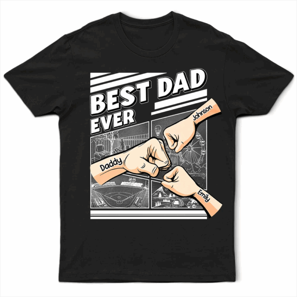 Best Dad Grandpa Hand Punch Side View - Supsuppy T Shirt