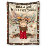 Book Tree Just A Girl Who Loves Books - Supsuppy Sherpa Blanket