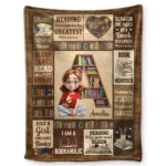 Bookish Monogram Reading Blanket - Supsuppy Sherpa Blanket