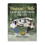 Camping Partners For Life Husband Wife Camping Couple - Supsuppy Sherpa Blanket