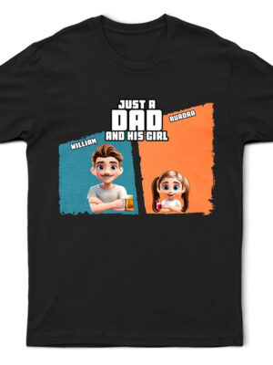 Comic Style Just A Dad And His Girl - Supsuppy T Shirt