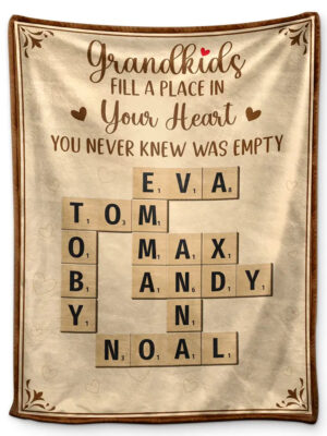 Crossword Grandkids Make Life Grand - Supsuppy Sherpa Blanket