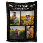 Custom Photo Couple Together Since - Supsuppy Sherpa Blanket