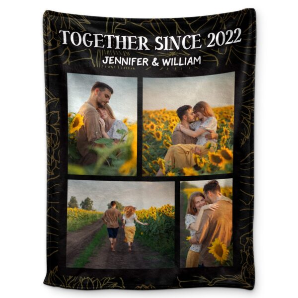 Custom Photo Couple Together Since - Supsuppy Sherpa Blanket