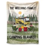 Family Camping Blanket - Gift For Camping Lovers - Supsuppy Sherpa Blanket