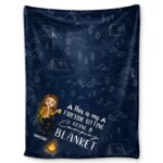 Fireside Sitting Going Camping - Gift For Yourself, Gift For Women, Gift For Men - Supsuppy Sherpa Blanket