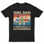 Girl Dad Officially Outnumbered - Funny Gift For Dad, Father, Grandpa - Supsuppy T Shirt