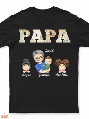 Grandkids Papa Daddy - Gift For Grandpa, Father, Uncle - Supsuppy T Shirt